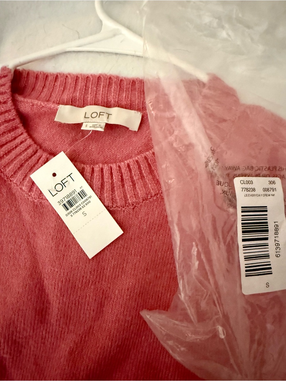 NWT LOFT Pink Relaxed Everyday Sweater - S - Picture 2 of 5